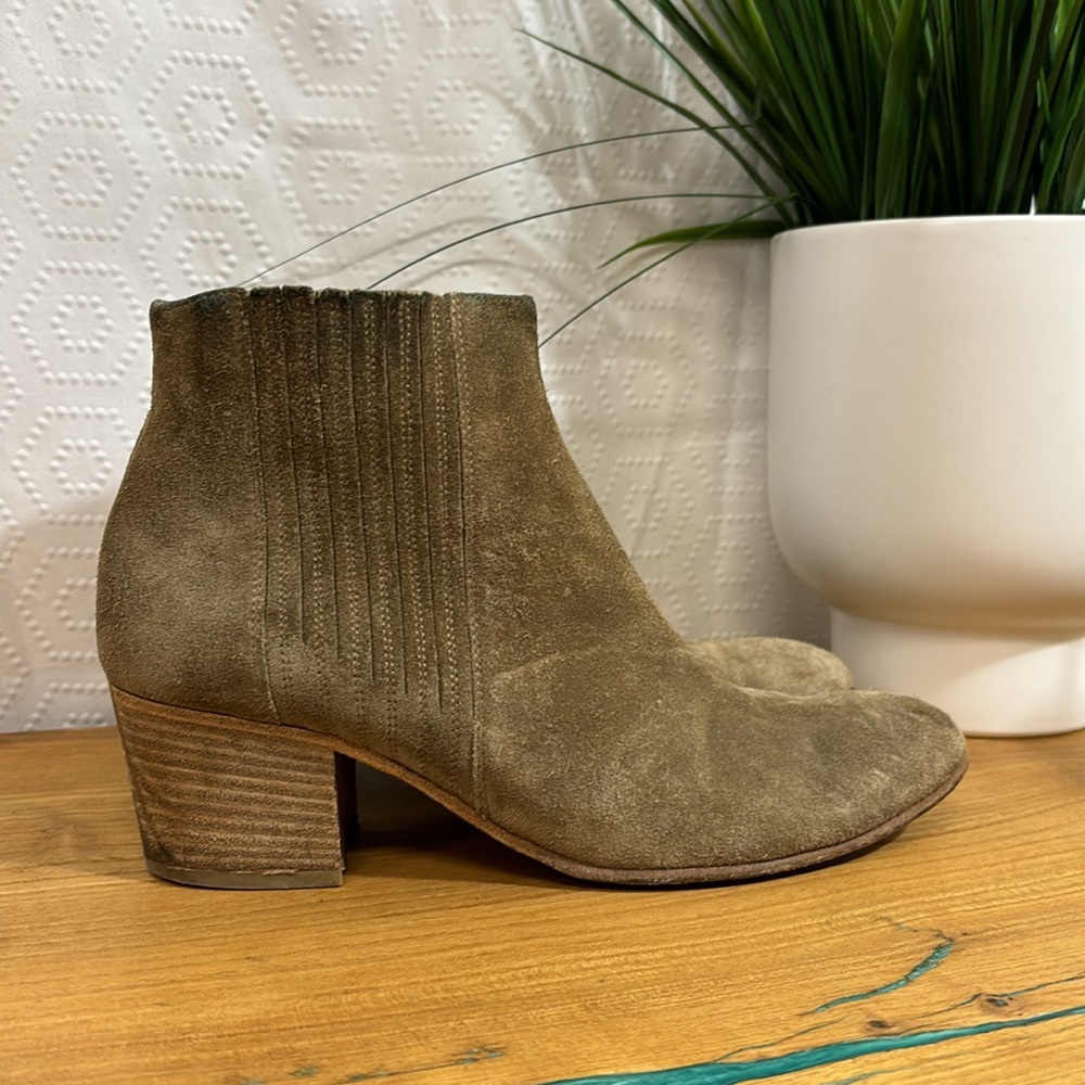 Vince Haider Suede Leather Ankle Boot Bootie - Picture 3 of 11